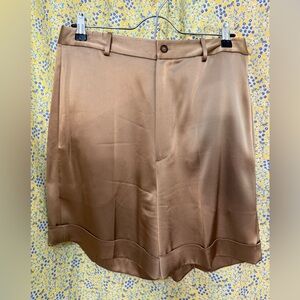 Ralph Lauren Women's Satin Brown Shorts